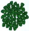 50 10x8mm Emerald Leaf